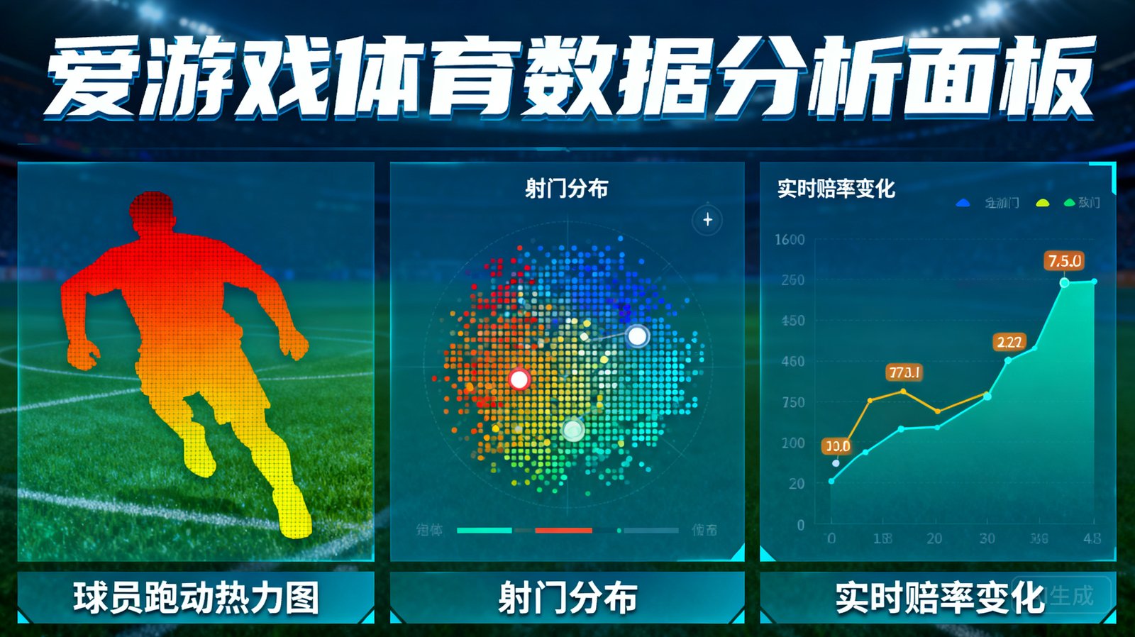 爱游戏体育数据分析面板展示球员跑动热力图、射门分布及实时赔率变化